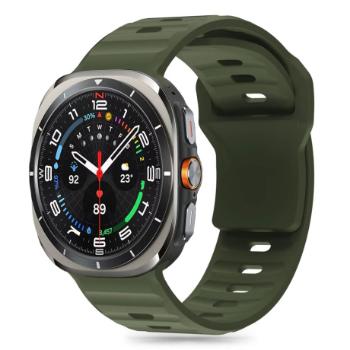 Tech-Protect Silicone Line remienok na Samsung Galaxy Watch Ultra 47mm, olive green