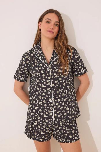 Pyžamo women'secret dámske, čierna farba, bavlnené, 3592412