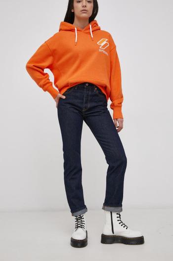 Bavlnené rifle Levi's 501 dámske, stredne vysoký pás