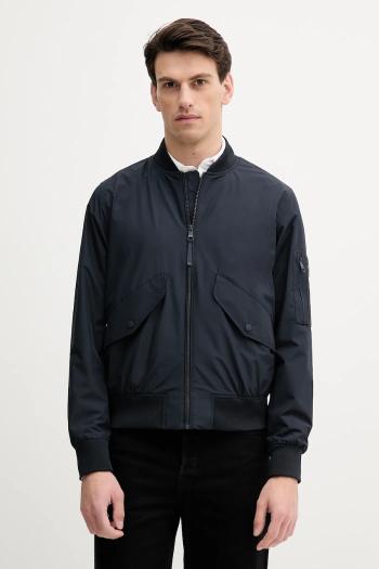 Bunda Tommy Hilfiger tmavomodrá farba, prechodná, MW0MW39629