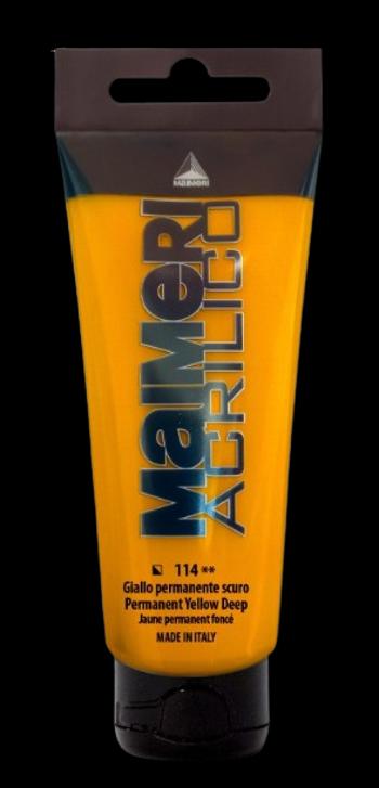 MAIMERI ACRILICO - Akrylové farby 114 - permanent yellow deep, 0,2 L