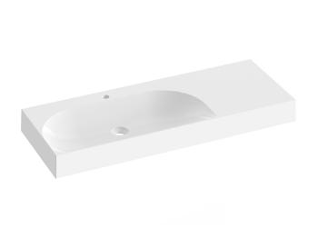 Umývadlo Ravak Lite 120x45 cm otvor pre batériu, bez prepadu XJXP1212000