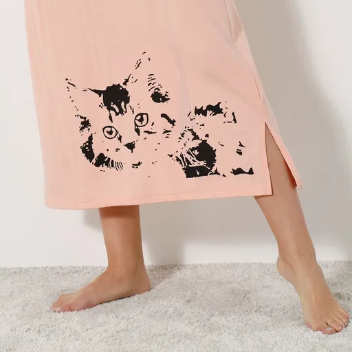 Súprava 2 dlhých nočných košieľ s potlačou mačky