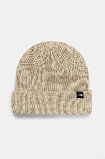 Čiapka The North Face TNF Fisherman Beanie béžová farba, NF0A55JG3X41