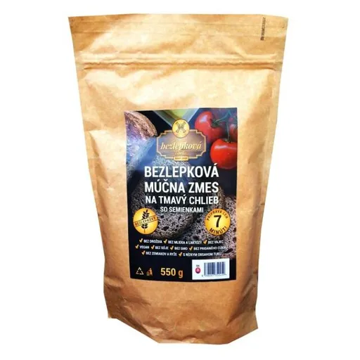 NAJTELO Bezlepková múčna zmes na tmavý chlieb so semienkami 550 g