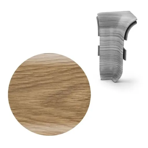 Vnitřní roh k soklu Naturel dub antika , PVC dĺžka 0,5 cm, výška hrany 56 mm, NATNGTWD3