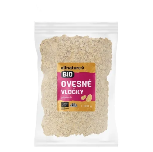 ALLNATURE Ovsené vločky jemné BIO 1000 g