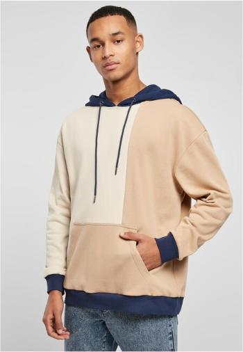 Urban Classics Oversized Color Block Hoody softseagrass/unionbeige - XL