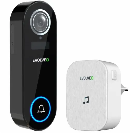 EVOLVEO Ringo DB2 - bezdrôtový šikovný videozvonček + zvonček do zásuvky
