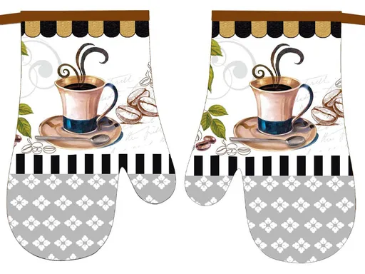 MAKRO - Chňapka kuchynská COFFE II s magnetom 2ks, dekor šálka s kávou