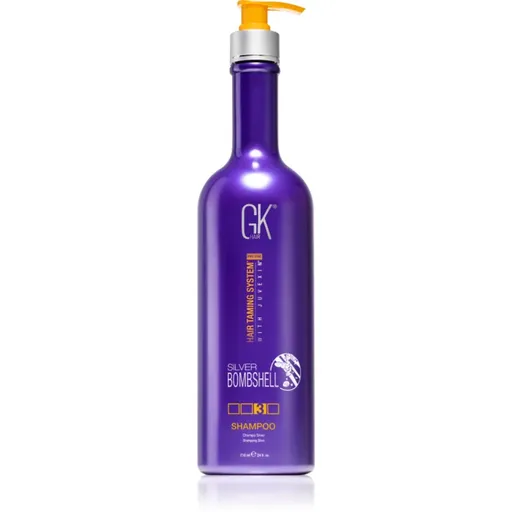GK Hair Silver Bombshell šampón pre blond vlasy neutralizujúci mosadzné podtóny 710 ml