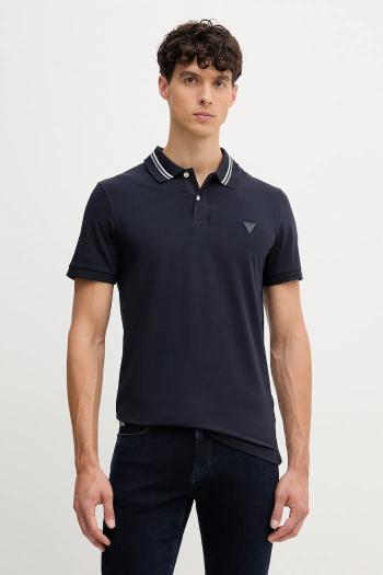 Polo tričko Guess NOLAN pánske, tmavomodrá farba, jednofarebné, M5YP66 J1314