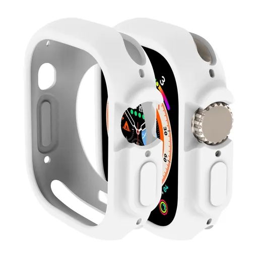 TPU HALF COVER Obal pre Apple Watch Ultra 1 / 2 / 3 49mm biely