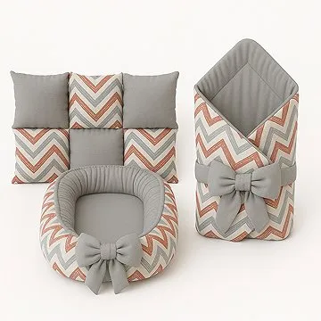 BabyTýpka sada S – Cikcak Red Grey (8594201222061)