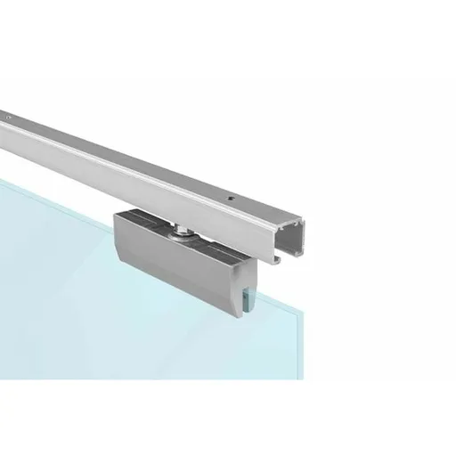 Posuvný systém na stenu pre sklenené dvere so spomaľovačom, Naturel series 100, dĺžka 2000 mm, nosnosť 80kg POSUVSKLOSET2000S.