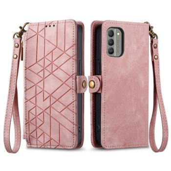 GEOM Peňaženkové puzdro pre Nokia G22 ružové
