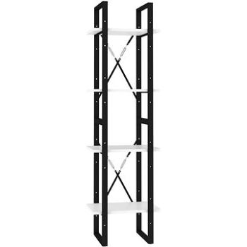 Shumee so 4 policami biela 40 × 30 × 140 cm drevotrieska, 806417