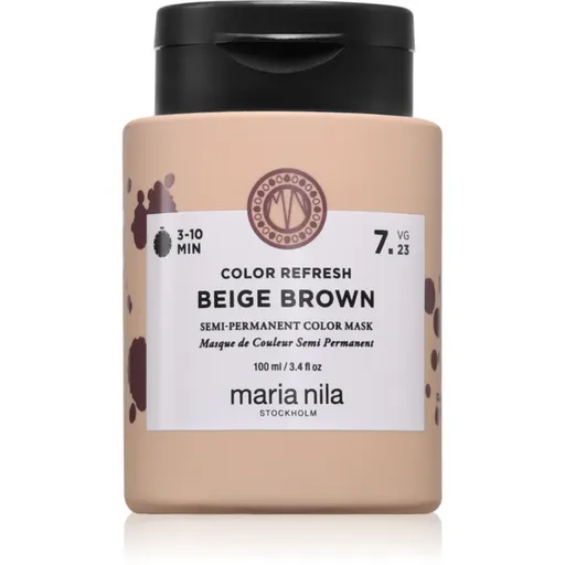Maria Nila Colour Refresh jemná vyživujúca maska bez permanentných farebných pigmentov odtieň Beige Brown 7.23 100 ml