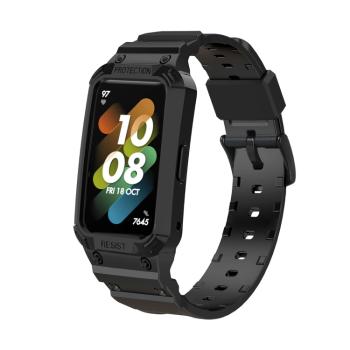 GLACIER Ochranné puzdro s remienkom Huawei Band 6 / 7 / Honor Band 6 čierne