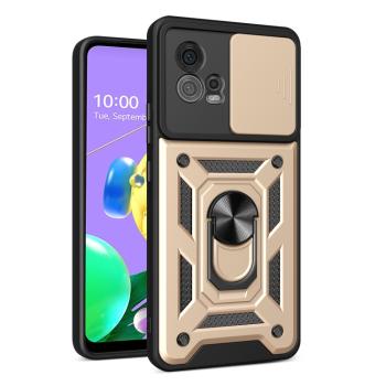 RING CAMERA Kryt s držiakom pre Motorola Moto G72 zlatý