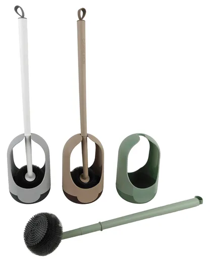 MAKRO - Kefa na WC set rôzne farby, umelá hmota / silikón, výška 50cm