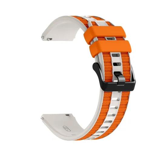 SPORTY Vymeniteľný silikónový remienok Huawei Watch Ultimate 2 oranžový-béžový