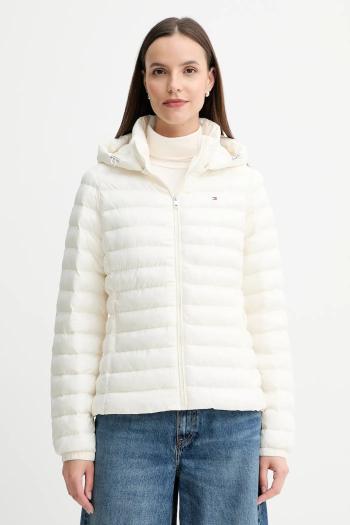 Bunda Tommy Hilfiger béžová farba, prechodná, WW0WW47351
