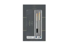 Parker 1501/1563257 Jotter Stainless Steel GT, sada plniaceho a guličkového pera