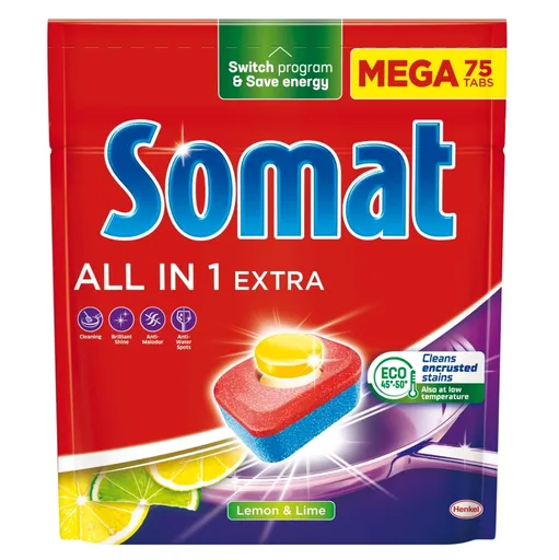 SOMAT All in 1 Extra Tablety do umývačky 75 kusov