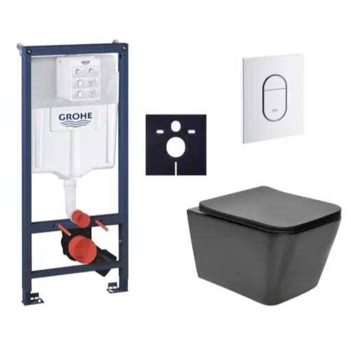 Závesný wc set do ľahkých stien / predstenová montáž SAT Infinitio SIKOGRSIN12BASH0