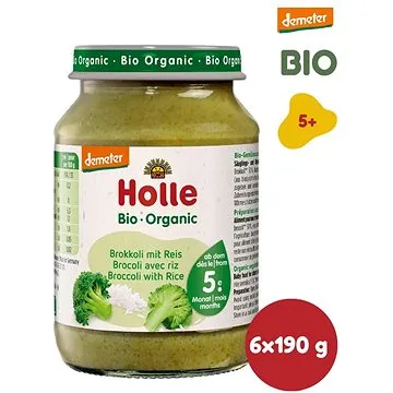 HOLLE BIO Brokolica s celozrnnou ryžou 6× 190 g (7640104954927)