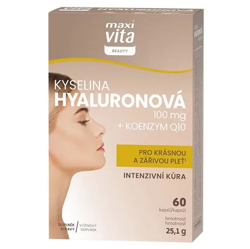 MAXIVITA Beauty kyselina hyalurónová 100 mg + koenzým Q10 60 kapsúl