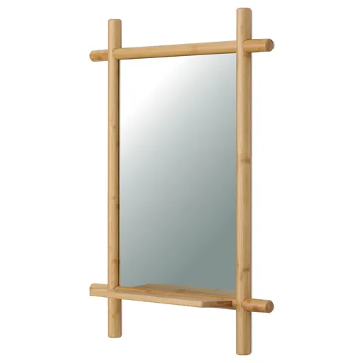 Nástenné zrkadlo B027 NAT, bambus