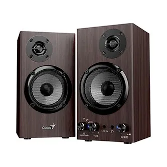 Genius reproduktory SP-HF520BT, 20W, hnědý, dřevěné, AUX/Bluetooth 5.3