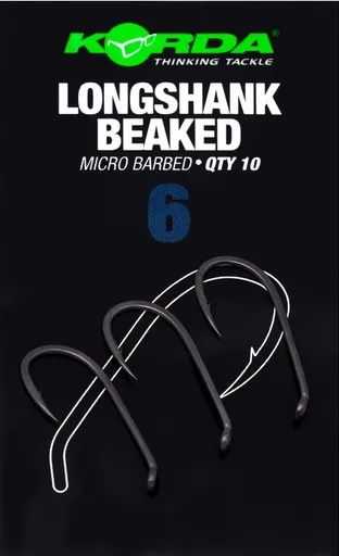 Korda háčiky longshank beaked barbed 10 ks - veľkosť 6