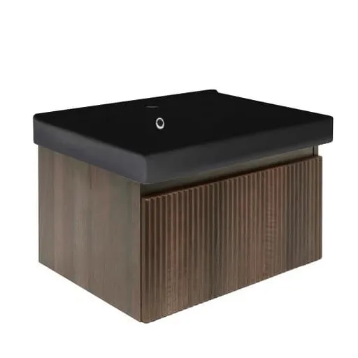 Kúpeľňová skrinka s umývadlom SAT Evolution 58x30x45 cm orech mat SATEVO60NAU1MB