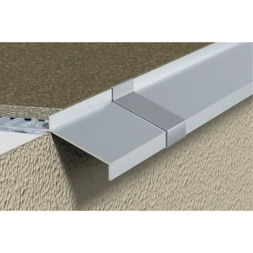 Odkvapnicový prof odkvapnicová Havos šedá, hliník elox, dĺžka 250 cm, výška hrany 9 mm, ALEOP940250