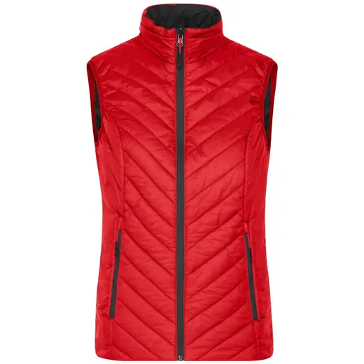 James & Nicholson (Daiber) Ľahká dámska obojstranná vesta JN1089 - Červená / tmavošedá | L