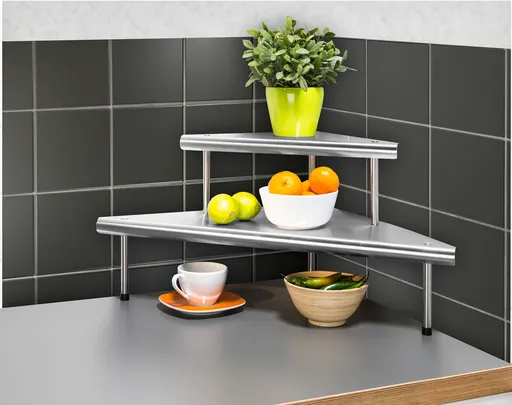 WENKO Kuchyňský rohový regál Massivo DUO