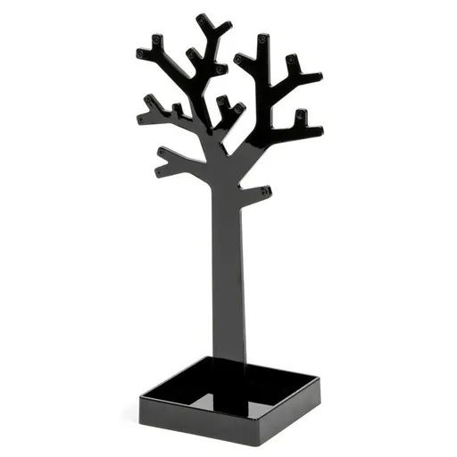 Stojan na šperky v tvare stromu Compactor - čierny plast