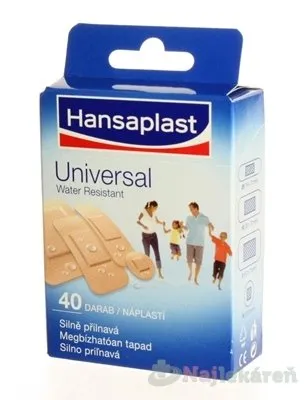 Hansaplast Universal Water resistant vodeodolná náplasť 40ks