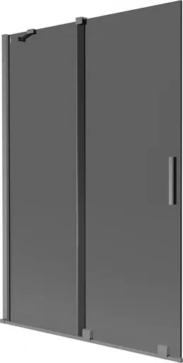 MEXEN/S - Velar dvojkrídlová posuvná vaňová zástena 120 x 150, grafit, grafit kartáčovaná 896-120-000-41-66