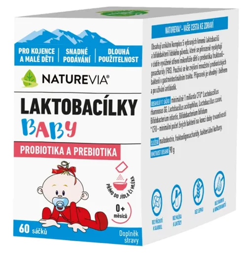 NATUREVIA Laktobacílky baby 60 sáčkov
