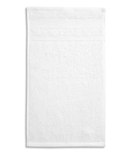 MALFINI Malý uterák Organic - Biela | 30 x 50 cm