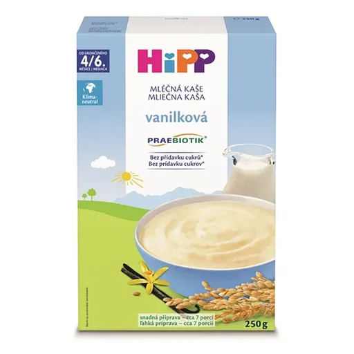 HIPP Praebiotik mléčná kaša prvá vanilková BIO 250 g