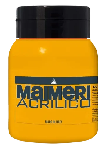 MAIMERI ACRILICO - Akrylové farby 122 - transparent yellow, 0,5 L