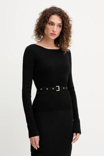 Sveter Patrizia Pepe čierna farba, ľahký, 8K0309 K274