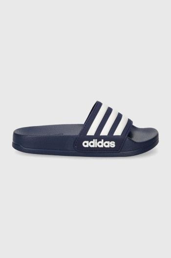 Detské šľapky adidas ADILETTE SHOWER K tmavomodrá farba