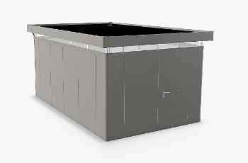 Biohort Záhradný domček BIOHORT Casanova 330 × 530 cm (sivý kremeň metalíza) Orientácia dverí vľavo