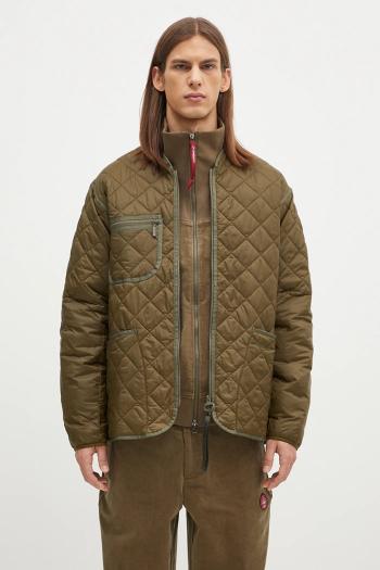 Bunda Barbour Liddesdale Liner Quilted Jacket pánska, zelená farba, prechodná, oversize, MQU1788